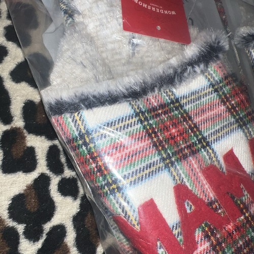 NWT Wondershop Mama Elf Plaid Women Plush Slides Slippers Slip-On Size XL 11-12 - Picture 6 of 7