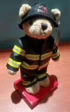 NWT Fao Schwarz Teddy Bear Stuffed Plush 11" FireFighter RARE 