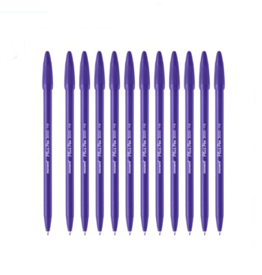 Monami Plus Pen 3000 Water-Based Marker Purple Color Felt Tip Pen 0.4mm -12PCS