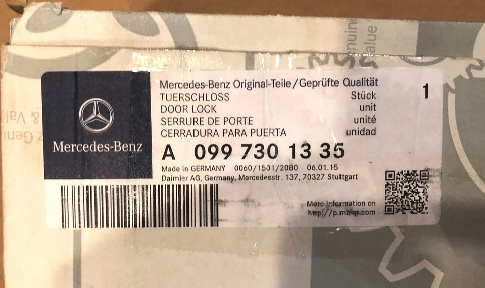 ACTUADOR CERRADURA PUERTA TRASERA IZQUIERDA MERCEDES GL63 ML63 GLE43 GLE63 NUEVO, OEM Foto 4 de 4