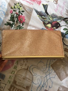 new look gold clutch