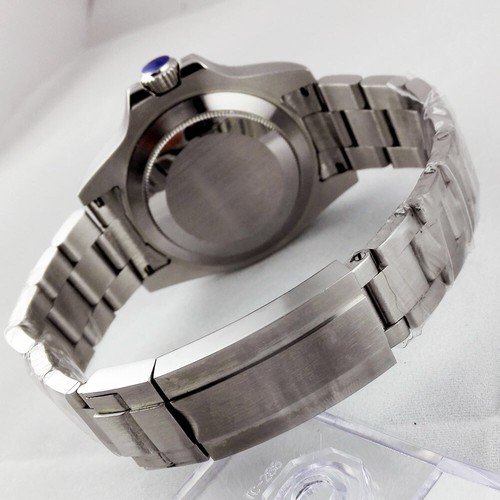 Reloj automático para hombre 40 mm esfera gris estéril cristal zafiro correa de acero NH35A - Imagen 6 de 7