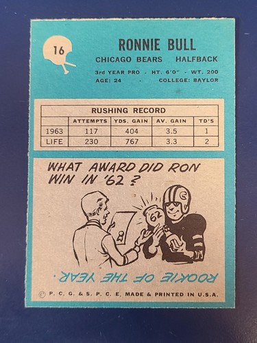 Tarjetas de fútbol americano Philadelphia 1964 completan el conjunto que elijas #1 - 98 - Imagen 33 de 195