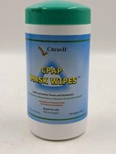 Two (2) Citrus II CPAP Mask & Tube Cleaning Wipes - 62 wipes per pack (each) NEW