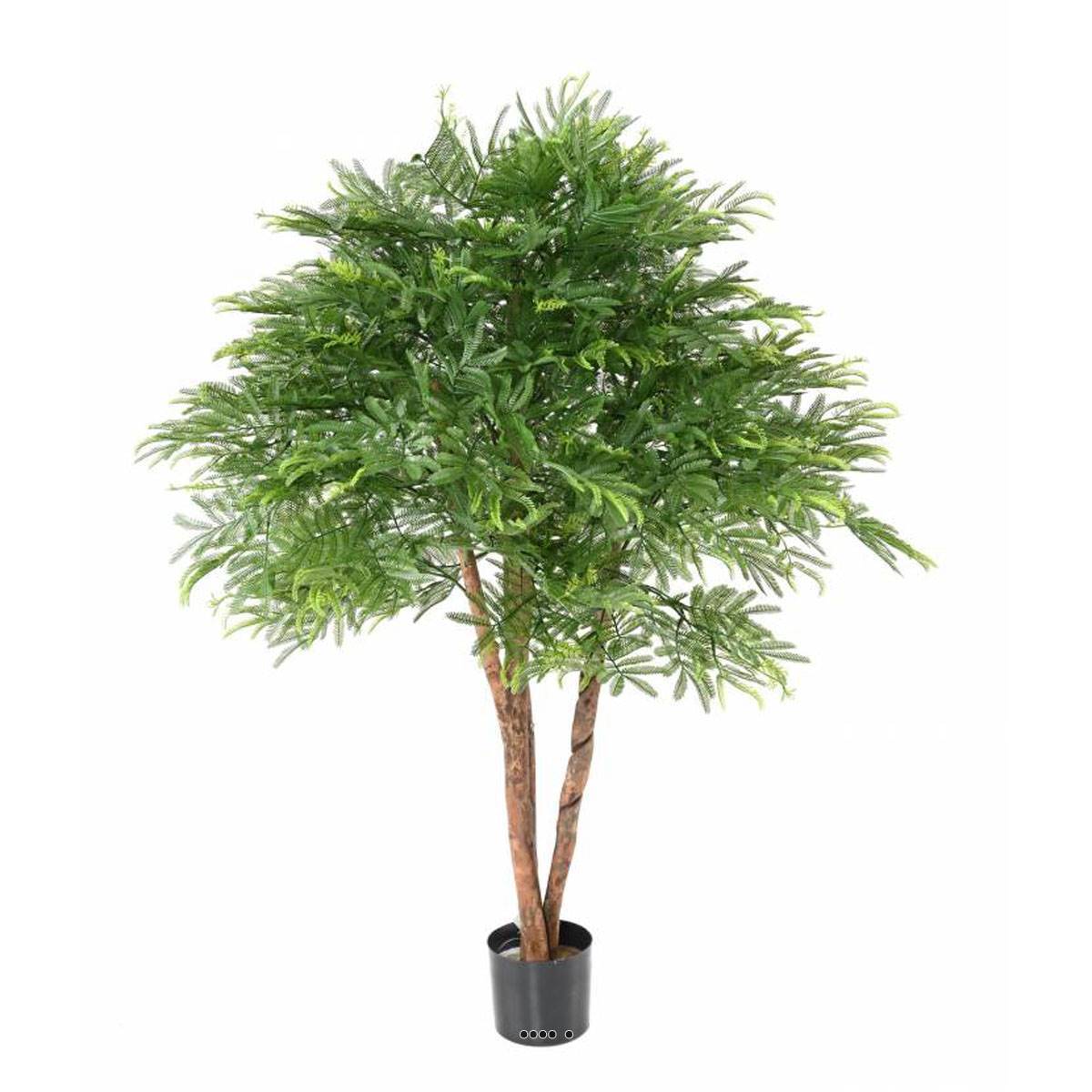 Mimosa d'hiver artificiel 110 cm anti-UV pour décorer un salon lumineux ou un balcon