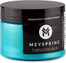 MEYSPRING Turquoise Blue Mica Powder - 50G - Epoxy Resin Color Pigment - Teal Mi