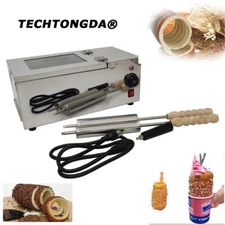 110V Chimney Cake Roll Oven Maker Hungarian Bagels Doughnut Making Oven