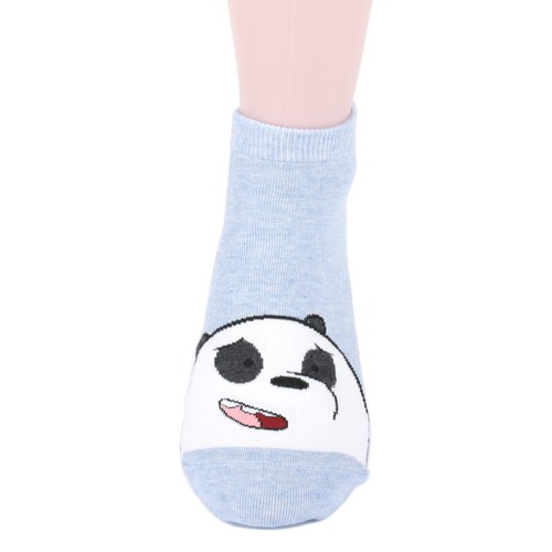 Calze We Bare Bears Calze Donna 3 paia (Grizzly, Panda, Orso Ghiaccio) - Made in Kore - Foto 5 di 6