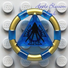 NEW Lego Atlantis Trans BLUE TREASURE KEY - Squid Minifig Symbol - 8078