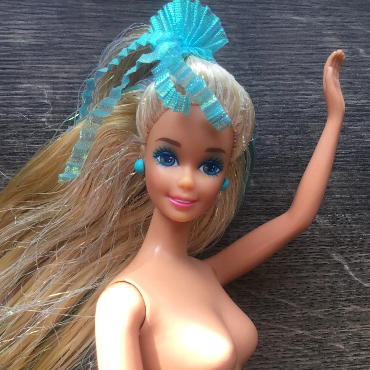 1990 Vintage Blue Mermaid Barbie Doll Stand. eBay