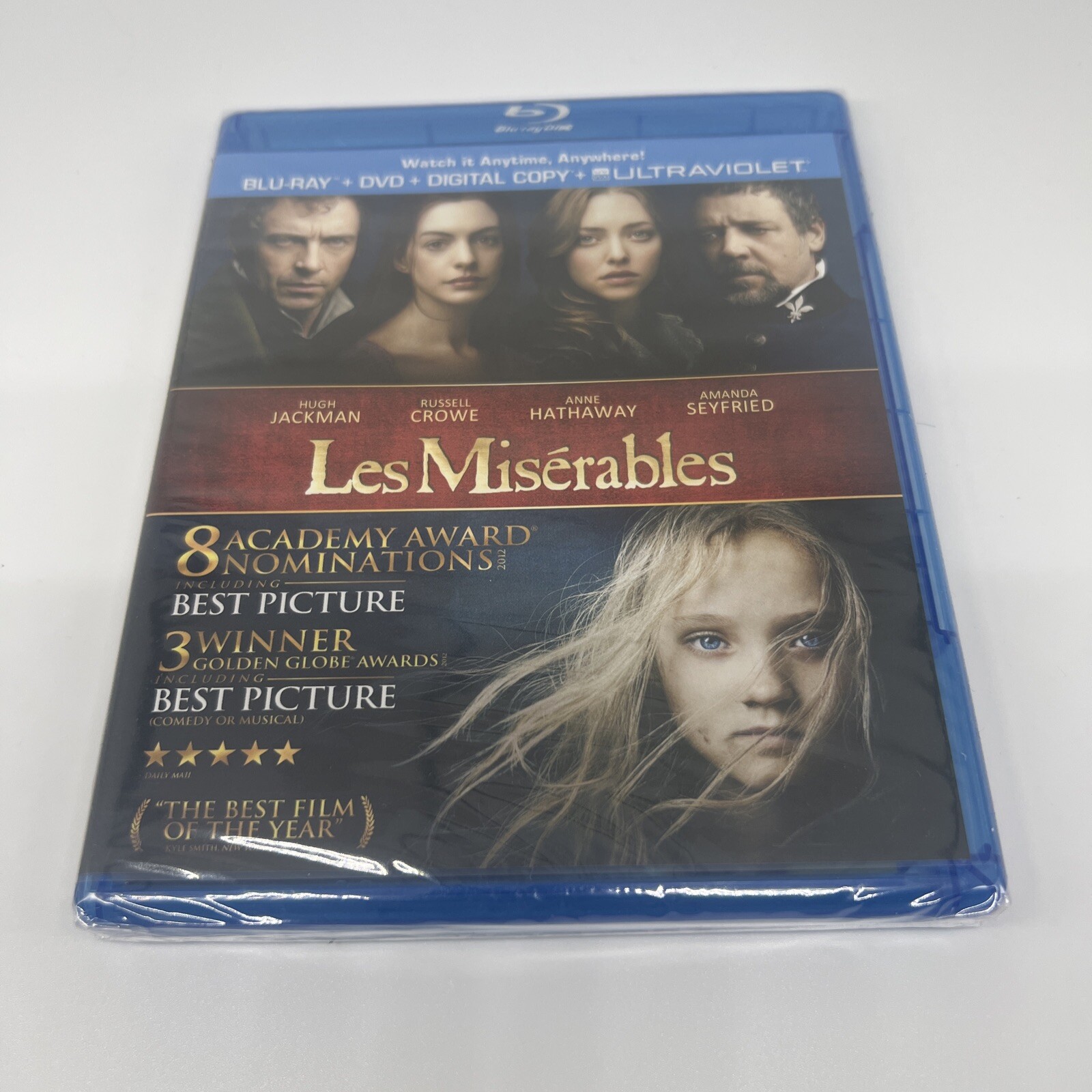 LES MISERABLES (Blu-Ray, DVD, Digital Copy & Ultraviolet, 2012)