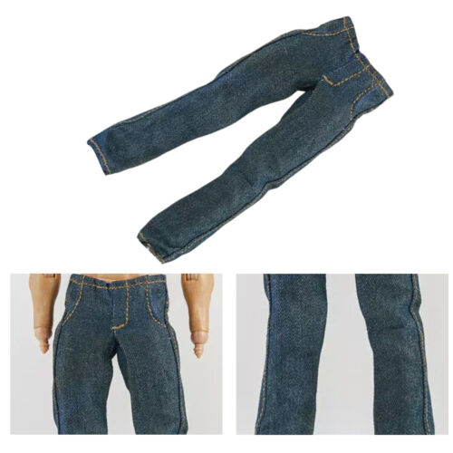 1/12 blaue Jeans Hose Hose Kleidung Modell für 6" männliche Actionfigur Körper Spielzeug - Bild 3 von 14
