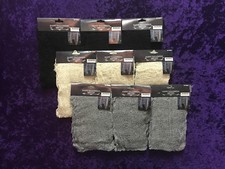THREE Packages Large 30" x 96" Halloween Creepy Cloth Black Gray Natural