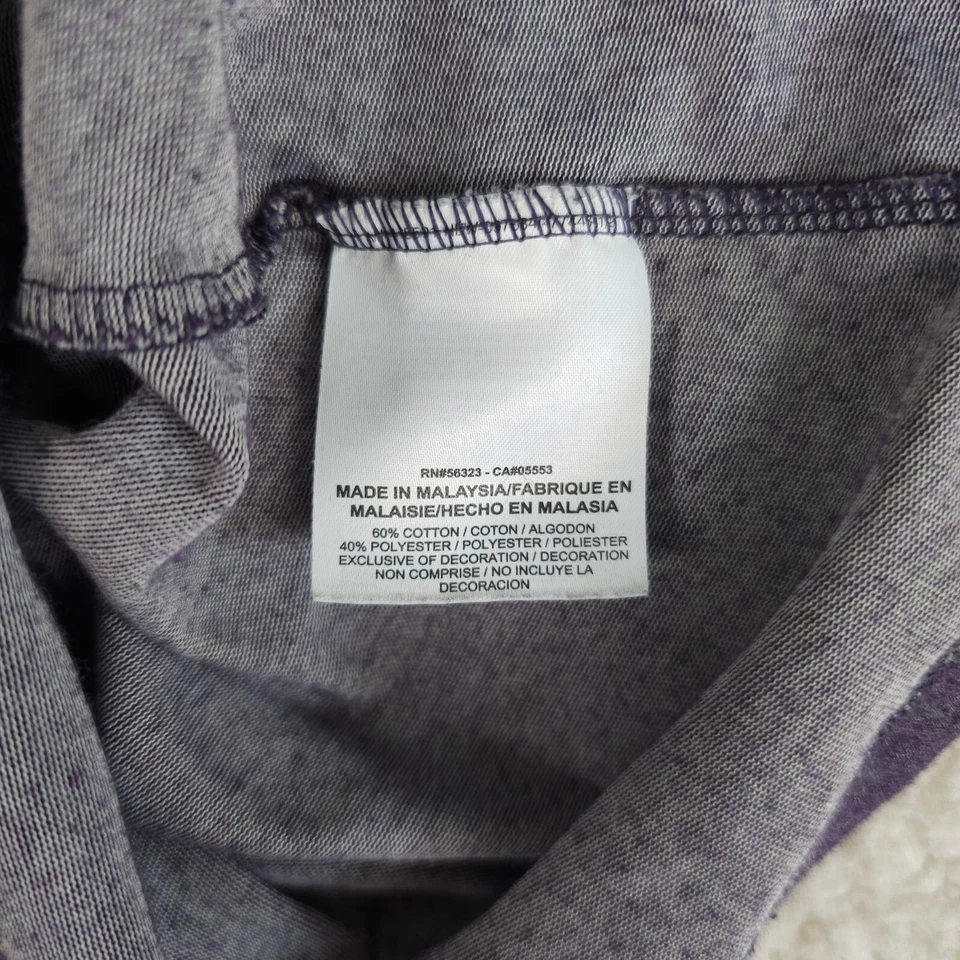 Nike Shirt Womens Medium Purple Slim Fit V Neck Long Sleeve Dri Fit Training Gym - Image 4 of 4