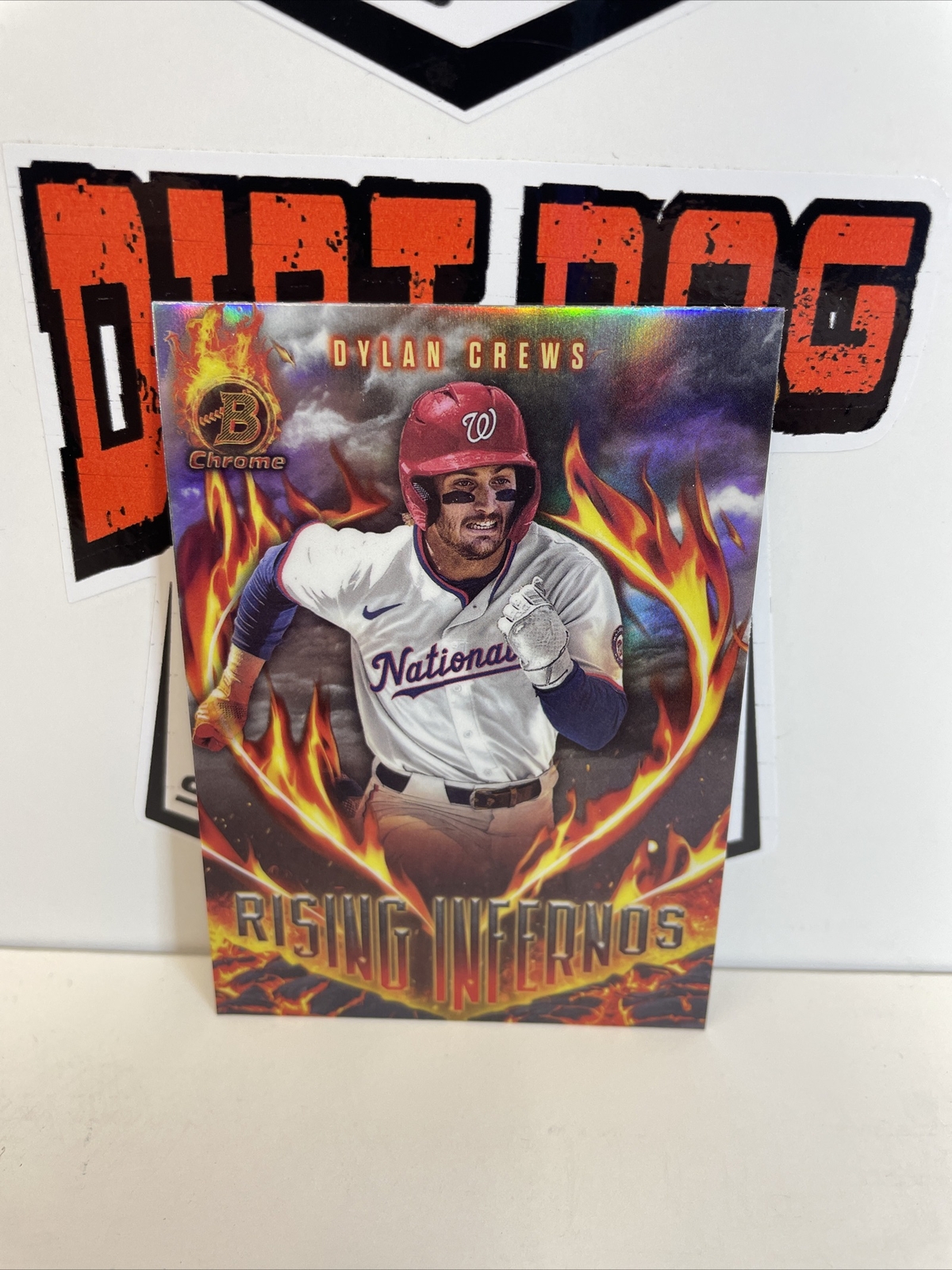 Dylan Crews 2024 MLB Topps Bowman Chrome Rising Inferno #RI-11 Nationals