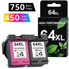 64XL 64 XL Black Color Ink Cartridge for HP 64 Envy 7155 7158 7855 7858 Printers