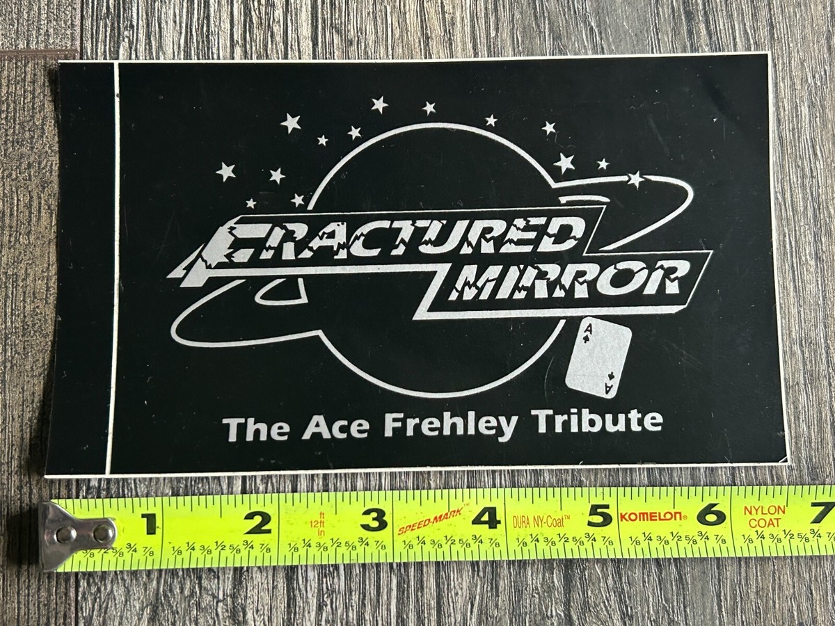 KISS STICKER Ace Frehley Fractured Mirror Signed Bill Baker UNUSED