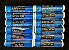 12pk CHAP ICE SPF 15 ORIGINAL 12H MOISTURE SOOTHE DRY CHAPPED LIP BALM CHAPSTICK