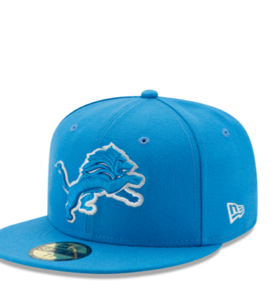 DETROIT LIONS OFFICIAL NFL NEW ERA 59FIFTY BASIC LOGO FITTED HAT