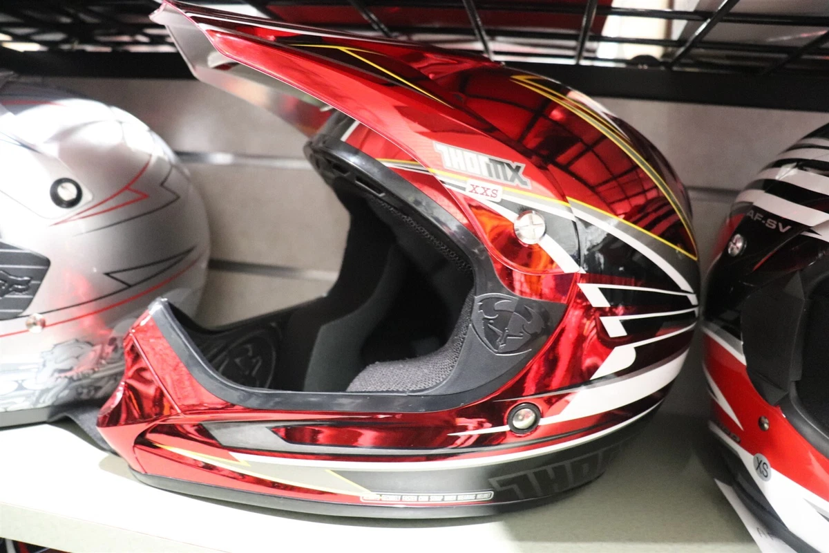 Chrome dirt bike helmet sale