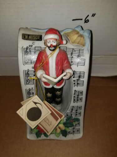 Figur Clown Emmett Kelly Jr. Flambro Weihnachtsmann Stille Nacht SF Spieluhr - Bild 2 von 4