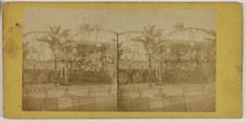 Bal Mabille Paris Salle dansante France Photo Stereo Vintage Albumin c1870