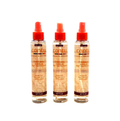 3 Pack Cantu Shea Butter Thermal Shield Heat Protectant, 5.1 Fluid Ounce
