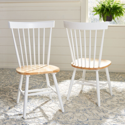 SAFAVIEH Parker 17''H Spindle Dining Chair Set of White