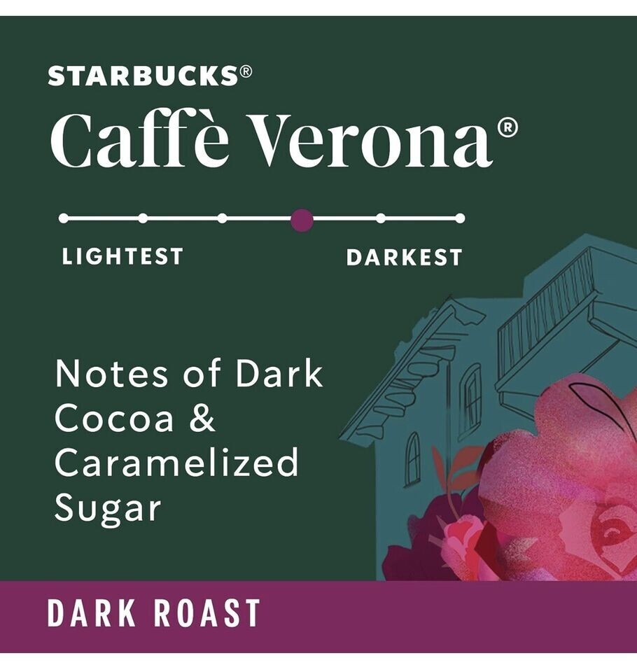 Starbucks Caffè Verona Dark Roast Keurig KCup Coffee Pods 32 Ct Cafe