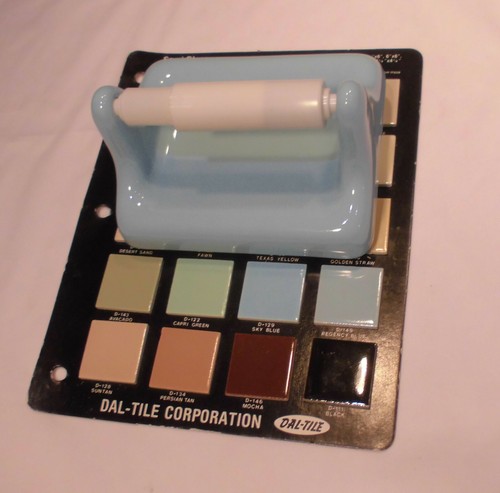 Himmelblau: Keramik Toilettenpapier Halter & weiße Rolle: glänzend NEU AUF LAGER - Bild 8 von 8