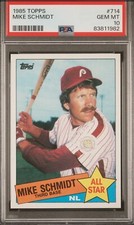 1985 Topps — All-Star⭐️ — Mike Schmidt — 13th Year — 💎 MINT PSA 10 — pop 111