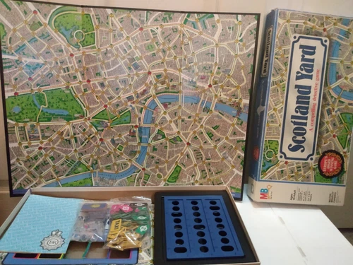 Vintage 1985 Milton Bradley Scotland Yard Board Game - Complete Without Notepad