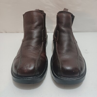 GBX chelsea boots chunky lug smooth brown leather mens 12M  display picture 1