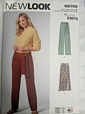Simplicity New Look N6709 Pants Skirt Sewing Pattern Ladies 8-18 Lounge Knit UC