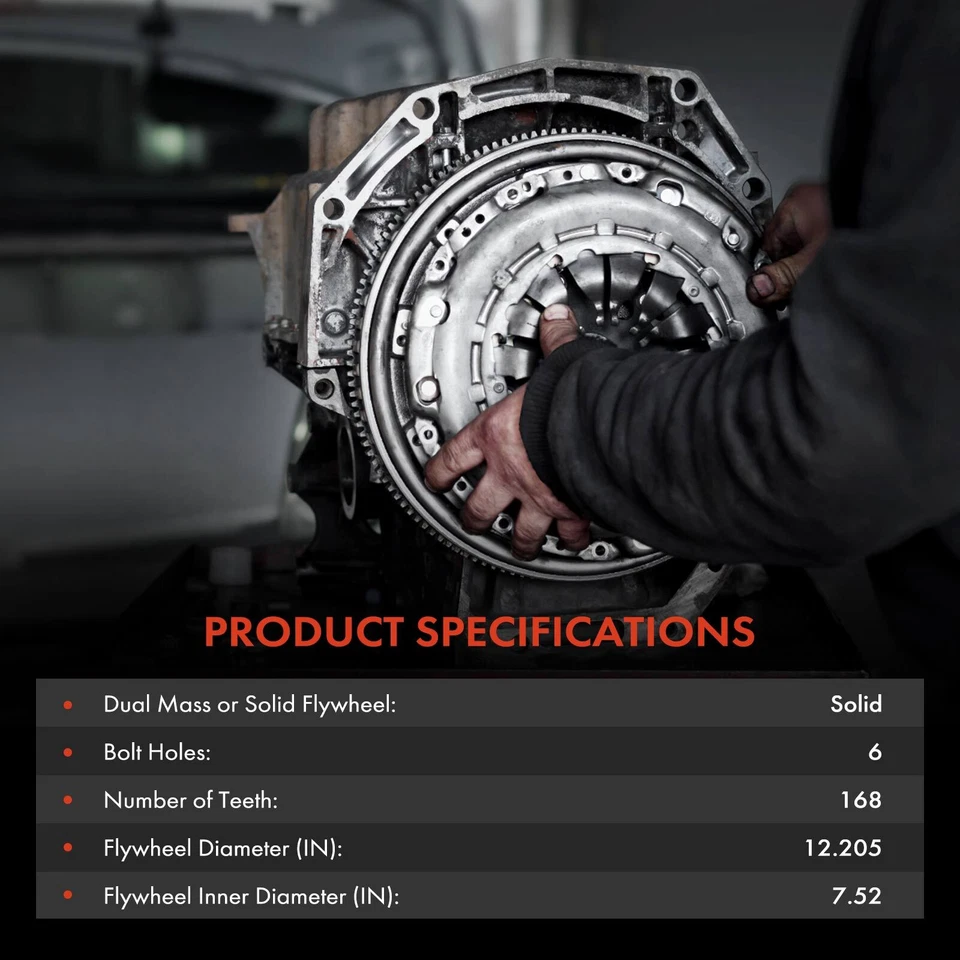 Clutch Flywheel for Chevy Silverado 1500 99-07 GMC Sierra 1500 6Holes 168Teeth - Image 3 of 4