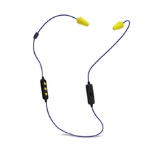 Plugfones Liberate 2.0, Wireless Bluetooth Earplug Headphones, Blue/Yellow
