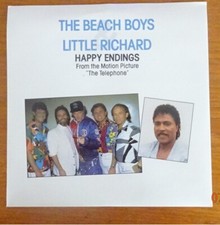LITTLE RICHARD AND BEACH BOYS--HAPPY ENDINGS-P/S-7"VINYL 45-VG+