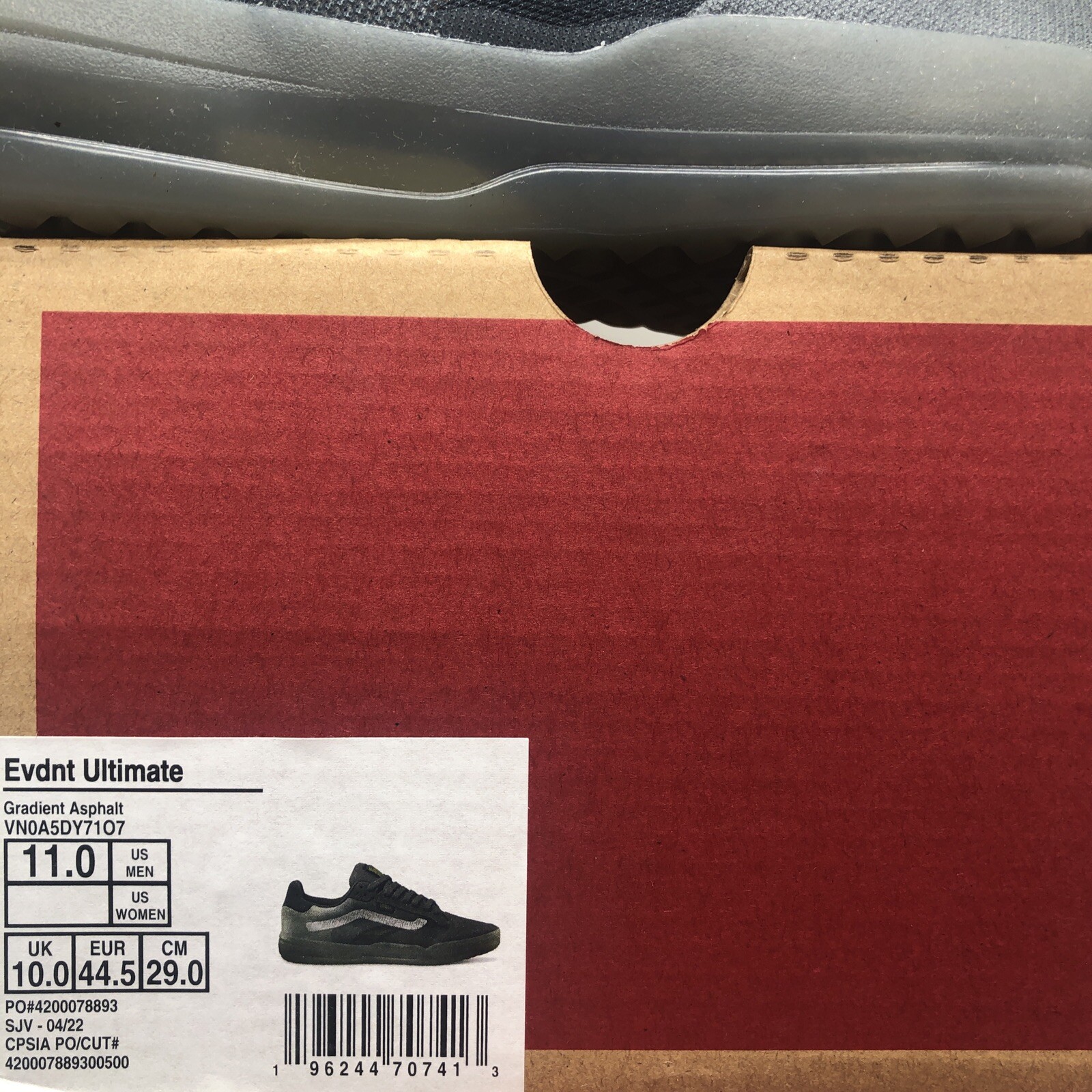 VANS Evdnt Ultimate, Mens US Size 11, Gradient Asphalt Gray Grey | VN0A5DY71O7 image 7