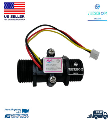 Flow Sensor Volume Sensor Turbo Flow Meter Water Pipes 1/2'' Thread Arduino