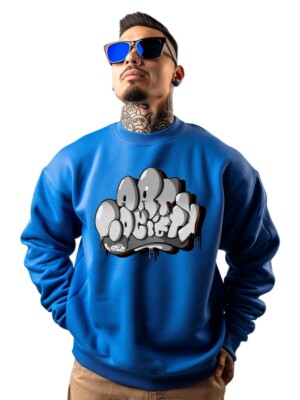 NEW Art Society x SIMON DEE VOLUME 2 ROYAL BLUE Crew Sweater SM-4XL MADE IN USA