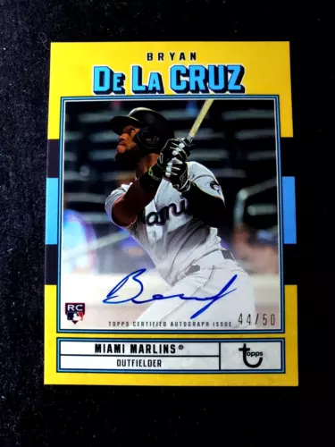 2022 Topps Brooklyn Gold Bryan De La Cruz Rookie Auto On Card Autograph AC-BD