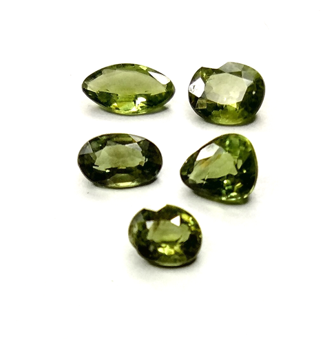 2ct Loose Natural Mixed Cut Green Sapphires