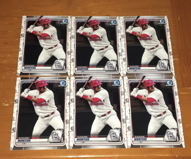 Elehuris Montero Topps Bowman Chrome 2020 Stl Cardinals Mass mix lot