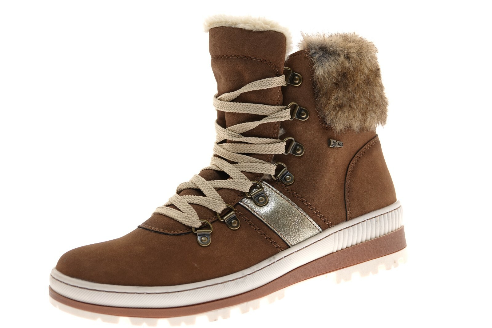 Теплые кожаные ботинки Relife Damen Schuhe Winterstiefel Stiefeletten Braun Gr 40