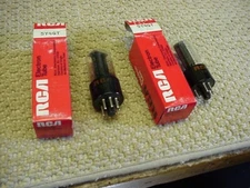 Pair  matched  RCA   5Y4GT    NOS RECTIFIER TUBES Black Plates TESTED