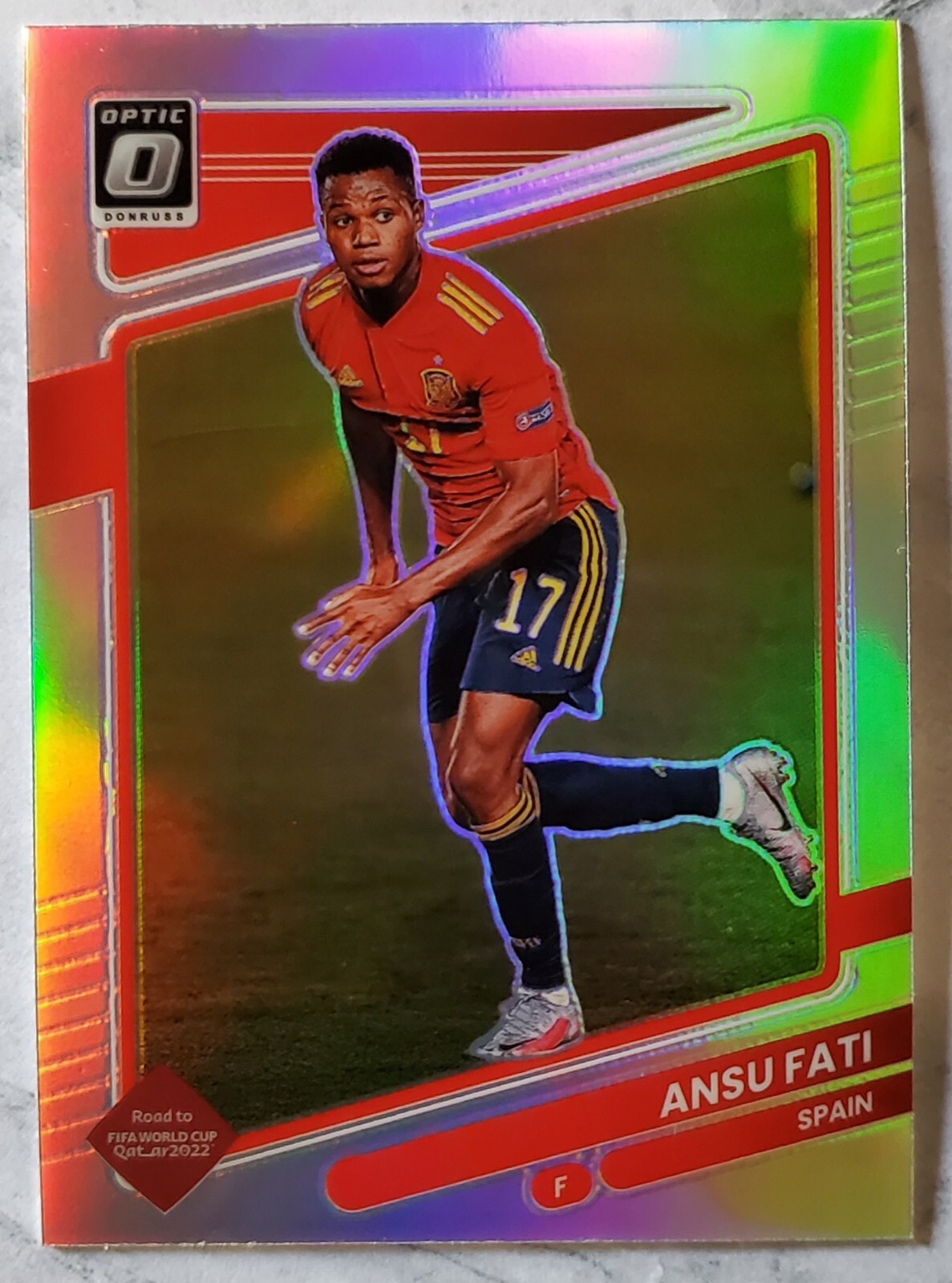 2021-22 Panini Donruss Road To Qatar Ansu Fati Silver Holo Optic #146 | Spain