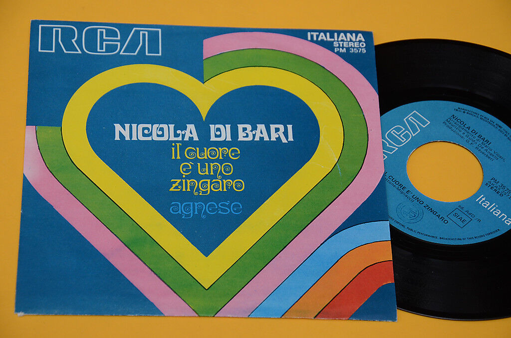 7 " 45 (No LP) Nicola Di Bari The Heart E' One Zin 1° St Orig 1971 EX Italy Beat