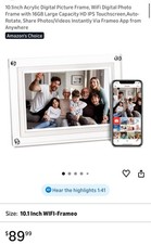 Digital Photo Frame 10.1" WiFi HD Touch Cloud Smart Frame