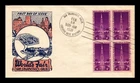DR JIM STAMPS US COVER GOLDEN GATE EXPOSITION FDC SCOTT 852 BLOCK OF 4