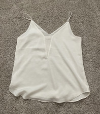 Express White Solid Camisole Tank Top Adjustable Straps Polyester Women's XS